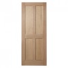 OAK 4 PANEL DOOR FLAT PANEL