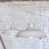 Portland Reclaimed Style Industrial Pendant Light Pale Grey
