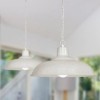 Portland Reclaimed Style Industrial Pendant Light Clay White Cream