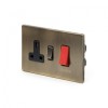 Aged Brass 45A Cooker control With Black insert