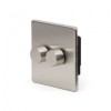 Brushed Chrome 2 Gang 2 Way Trailing Edge Dimmer