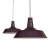 Large Argyll Industrial Pendant Light Mulberry Red Maroon