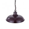 Portland Reclaimed Style Industrial Pendant Light Mulberry Red Maroon