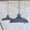 Portland Reclaimed Style Industrial Pendant Light Leaden Grey Slate