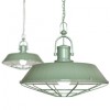 Brewer Cage Industrial Pendant Light Chalk Mint Green