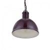 Wardour Industrial Bay Pendant Light Mulberry Red Maroon