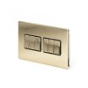 Brushed Brass Period 10A 6 Gang 2 Way Switch With Black Insert