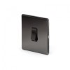 Black Nickel 10A 1 Gang 2 Way Switch with Black Insert
