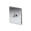 Polished Chrome 1 Gang Intermediate Toggle Switch Screwless - Bright Chrome - Sockets & Switches