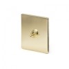 Brushed Brass Period 1 Gang 2 Way Dolly Switch