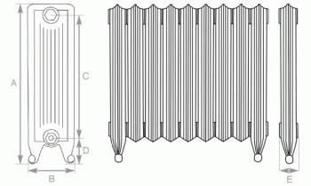 Churchill Cast Iron Radiator 670mm