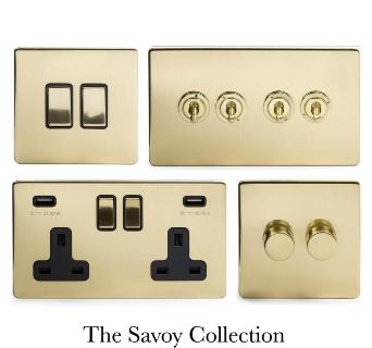 Brushed Brass Sockets & Switches