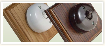 Antique brass light switches