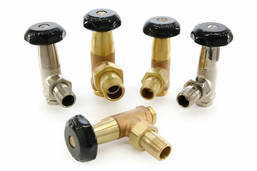 Black & Brass Old School Radiator Valves