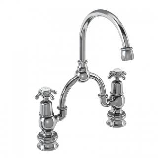 Anglesey 2 Tap Hole Regent Arch Mixer with Curved Spout (230mm centres)