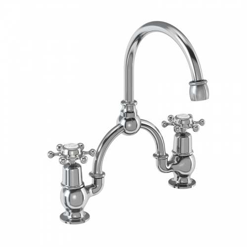 Birkenhead 2 Tap Hole Arch Mixer with Curved Spout (230mm centres)