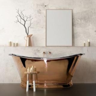 BC Designs Copper Boat Bath 1500 Copper Inner/Copper Outer