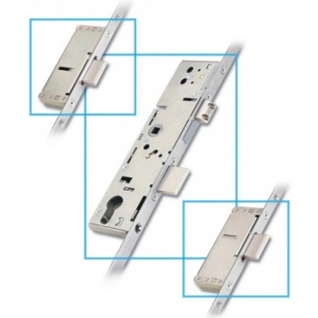 3 Point Espag door Lock 35mm Backset - Stainless Steel
