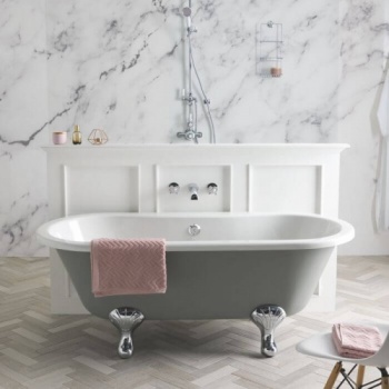 BC Designs Elmstead 1700mm Double Ended Bath with Feet Set 1 & Overflow