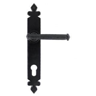 Black Tudor Lever Espag. Lock Set