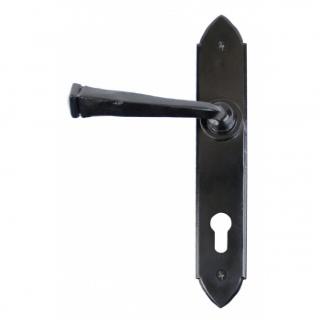 Black Gothic Lever Espag. Lock Set