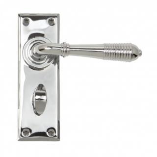 Polished Chrome Reeded Lever Bathroom Set