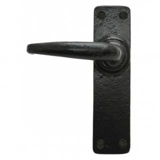 Black Smooth Lever Latch Set