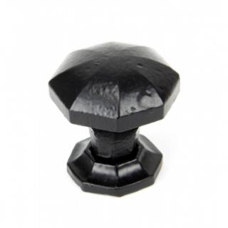 Black Octagonal Cabinet Knobs - Small