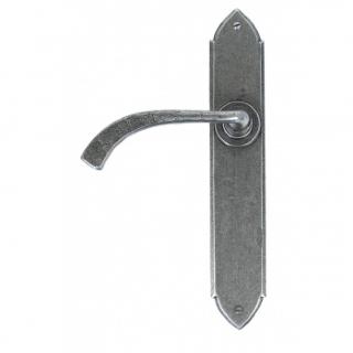 Pewter Gothic Curved Sprung Lever Latch Set