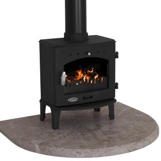 Travertine Curved Stove Hearth