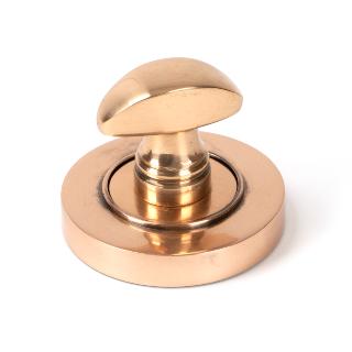 Polished Bronze Round Thumbturn Set (Plain)