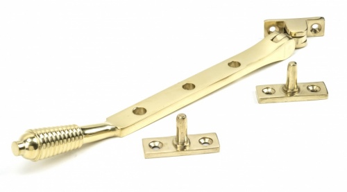 Polished Brass 8'' Reeded Stay