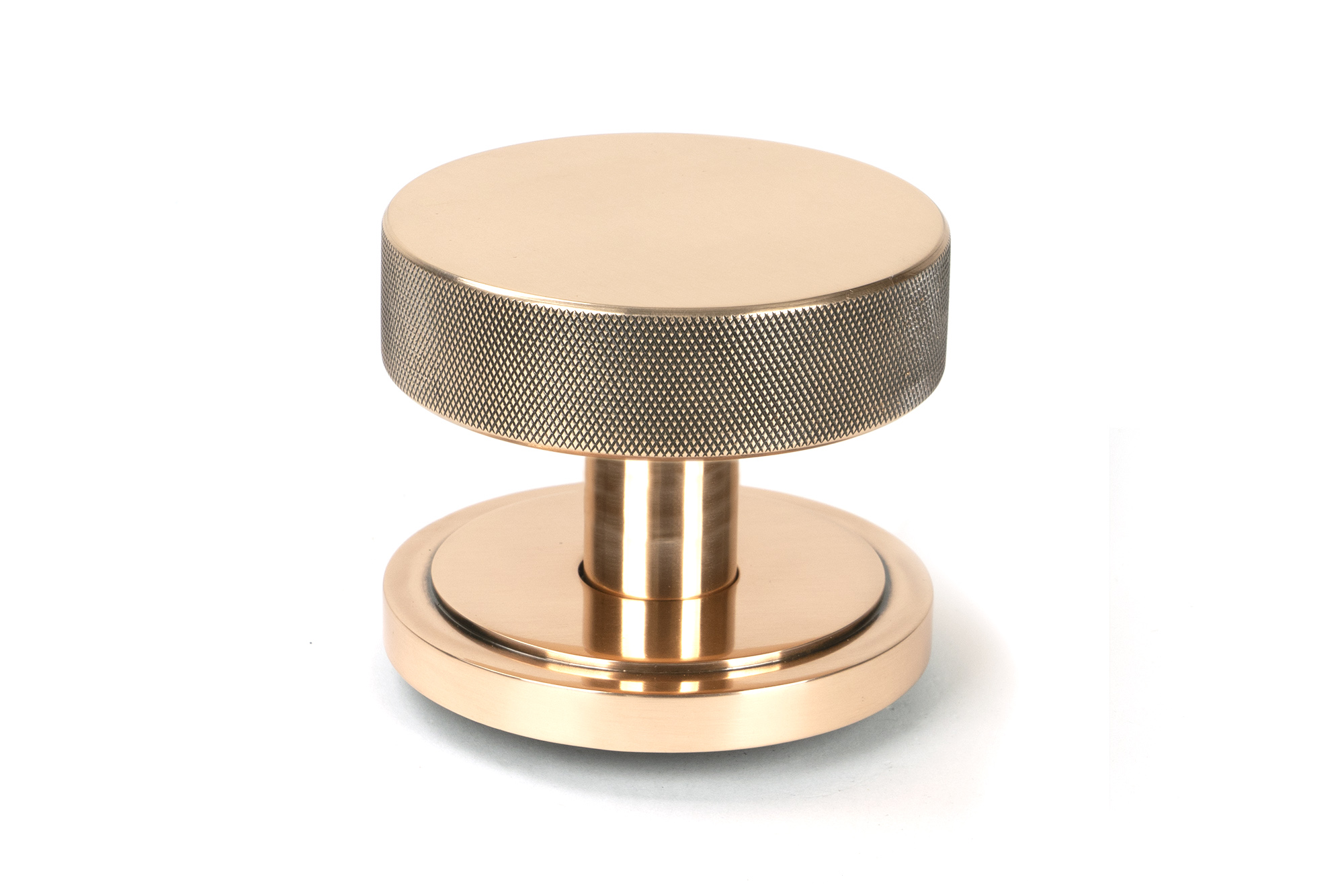 Round Latch Knob Kit - Polished Brass - Knob 55mm - Latch 76mm - Hinge