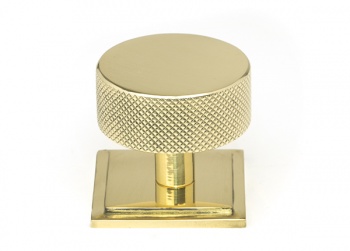 Polished Brass Brompton Cabinet Knob - 38mm (Square)