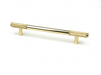 Polished Brass Half Brompton Pull Handle - Medium
