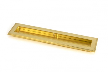 Polished Brass 250mm Art Deco Rectangular Pull