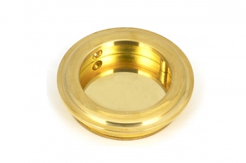 Polished Brass 60mm Art Deco Round Pull