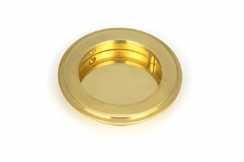Polished Brass 75mm Art Deco Round Pull