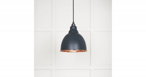 Smooth Copper Brindley Pendant in Soot