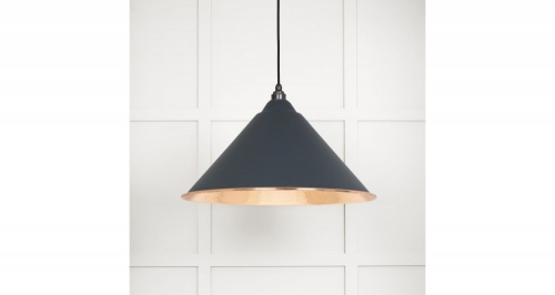 Hammered Copper Hockley Pendant in Soot