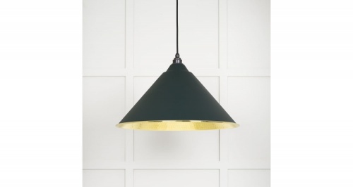 Hammered Brass Hockley Pendant in Dingle