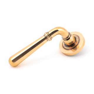 Polished Bronze Newbury Lever on Rose Set (Plain) - U