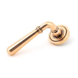 Polished Bronze Newbury Lever on Rose Set (Art Deco) - U