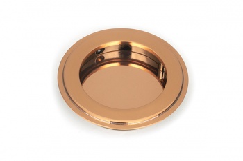 Polished Bronze 75mm Art Deco Round Pull