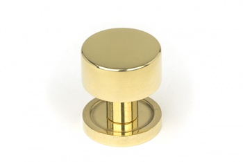 Polished Brass Kelso Cabinet Knob - 25mm (Plain)