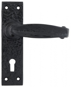Classic Sprung Lever Lock Handle Set - Black