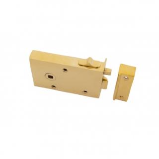 Polished Brass Left Hand Bathroom Latch