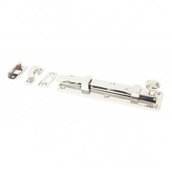 Polished Nickel 6'' Universal Knob Bolt Straight