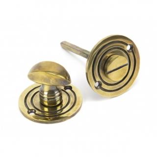 Aged Brass Round Bathroom Thumbturn