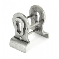 Pewter Euro Door Pull - Back-To-Back Fixing